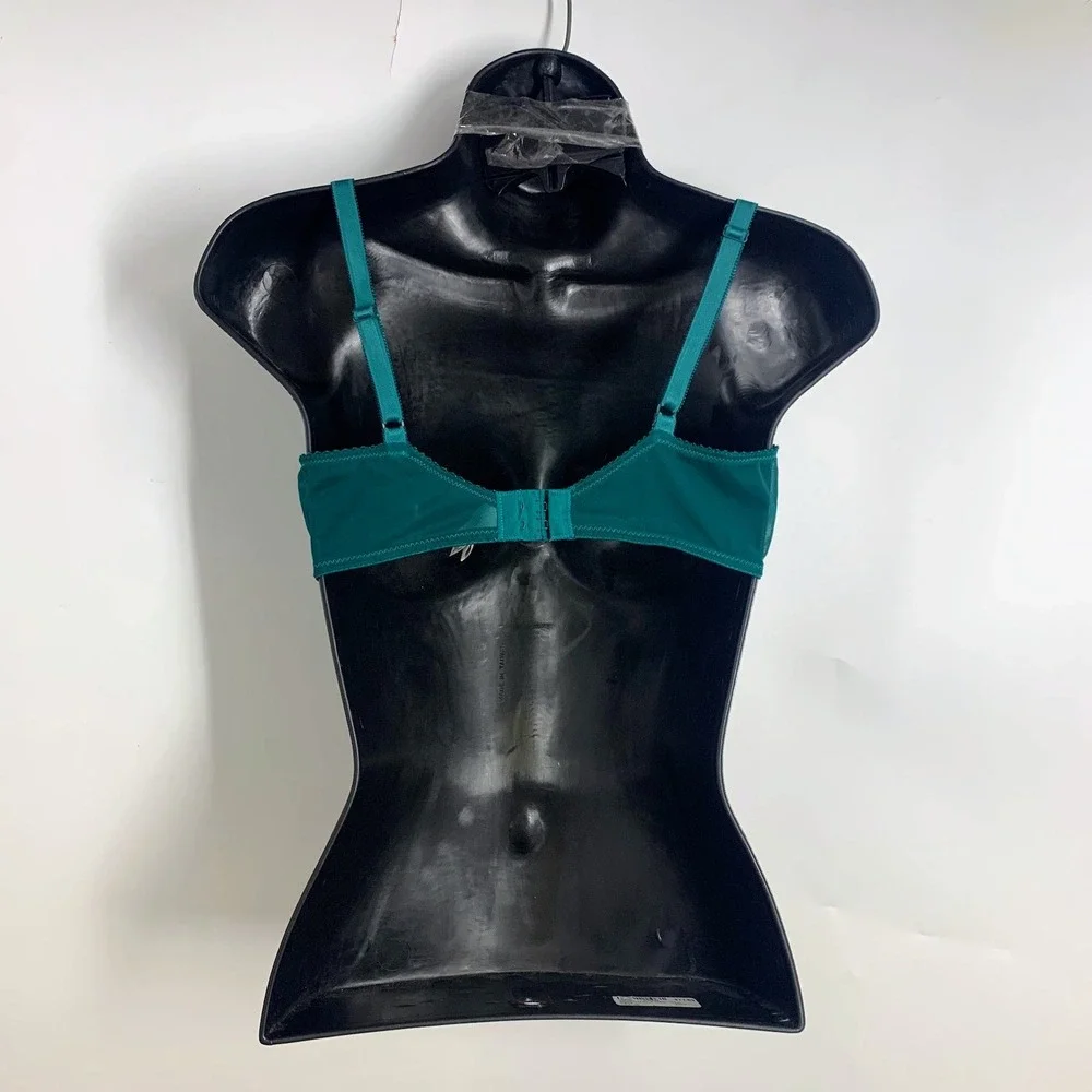 Oscar de la Renta Vintage Floral Lace Underwire Balconette Sheer Mesh Bra SZ 36B
